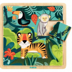 PUZZLE EN BOIS 15 PIÈCES LA JUNGLE