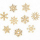 BOITE DE 45 MINI DECORATIONS BOIS BRUT FLOCON