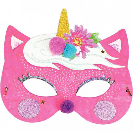MASQUES CARTON LICORNE ET SUPER HÉROS LOT DE 8