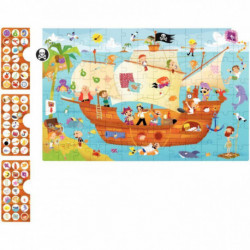 PUZZLE D'OBSERVATION 104 PIÈCES, LE BATEAU PIRATE