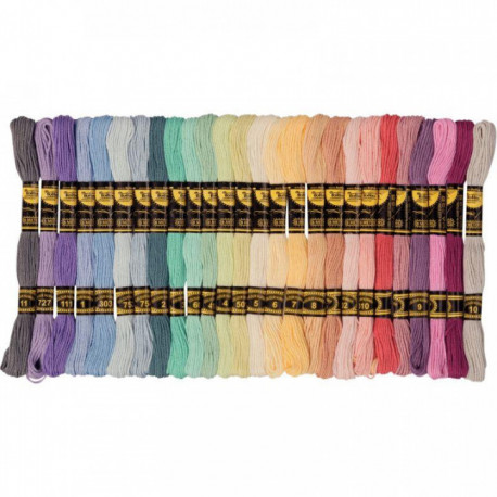 SACHET DE 52 ÉCHEVEAUX POUR BRACELETS BRÉSILIEN PASTEL