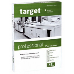 PAPIER **R500F**BLANC TARGET PROFESSIONAL 75GCIE 161C A3  ECOLABEL/PEFC