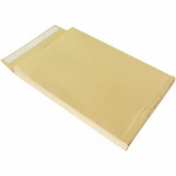 CARTON DE 125 POCHETTES 3 SOUFFLETS KRAFT ARMÉ 260X330 130G/M2 BANDE DE PROTECTION