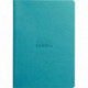 CARNET  A5 LIGNE 64P 90G IVOIRE  COUV SOUPLE BLEU TURQUOISE  RHODIARAMA  - PEFC 