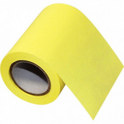 ROULEAU REPOSITIONNABLE JAUNE FLUO 60MMX8M PQT10 RECHARGES P/DÉVIDOIR 63373  LIKE FSC 