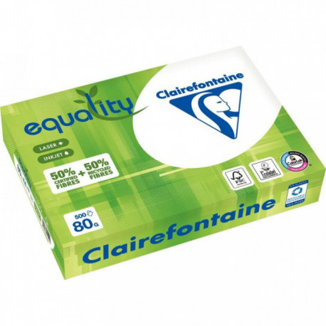 PAPIER A4 80G BLANC EQUALITY 50% FIBRE VIERGE + 50% FIBRE RECYCLEE RTE 500 1