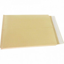 CARTON DE 125 POCHETTES KRAFT ARMÉ 3 SOUFFLETS 275X365 130G/M² BANDE DE PROTECTION