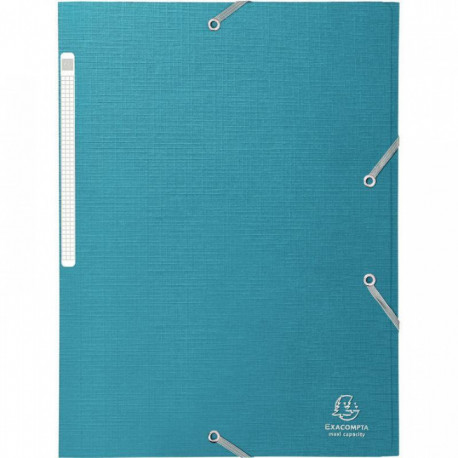 CHEMISES 3 RABATS À ÉLASTIQUES EN CARTE VÉGÉTALE TEKSTO, POUR FORMAT A4, COLORIS ASSORTIS