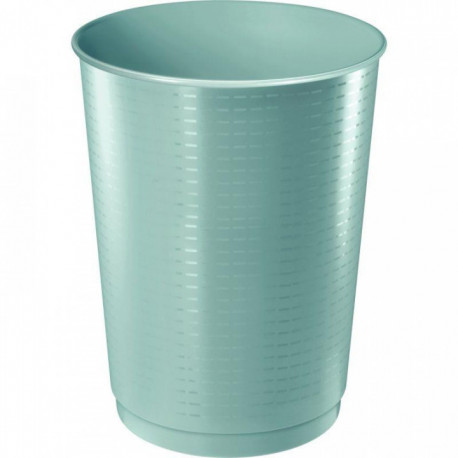 CORBEILLE À PAPIER MAXI-CAPACITÉ EN POLYPROPYLÈNE VERT D''EAU 40 LITRES