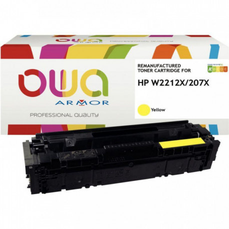 207X W2212X JAUNE TONER HC  P/HP OWA  3150 PAGES 