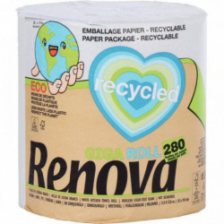 ESSUIE-TOUT 21X22,8 CM 280F BOBINE 2 PLIS  100 % RECYCLE FAB France FSC ECOLABEL RENOVA 