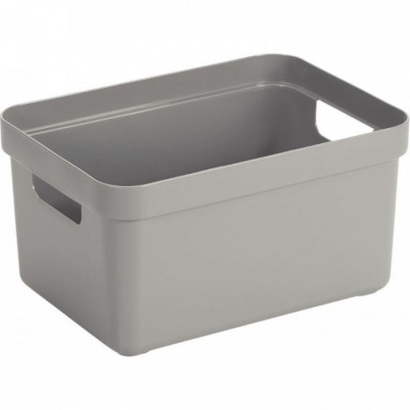 BOITE DE RANGEMENT 13L GRIS CLAIR