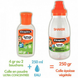 KIT 60G COLLE POUDRE+SHAKEUR