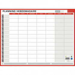 PLANNING RIGIDE HEBDOMADAIRE ET ANNUEL 32X42CM