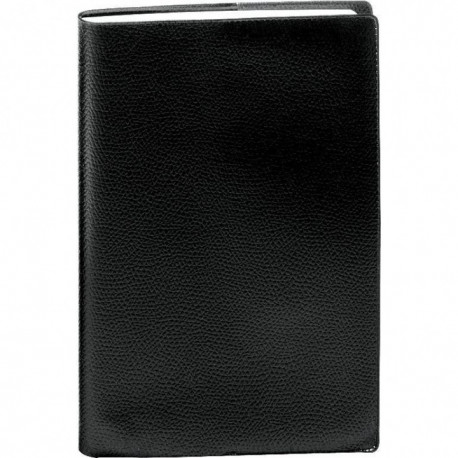 AGENDA DE POCHE PLAIN COUVERTURE PLASTIQUE NOIR 10x15cm 12 mois