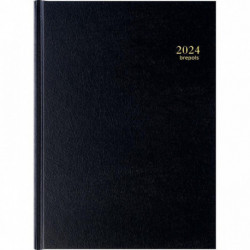 AGENDA JOURNALIER BREMAX 2J/PAGE NOIR 21x29cm 12 mois