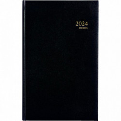 AGENDA BANQUE LARGE FORMAT 1 VOLUME LONG NOIR 17x27cm 1J/2P