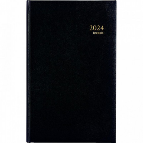 AGENDA BANQUE LARGE FORMAT 1 VOLUME LONG NOIR 17x27cm 1J/2P