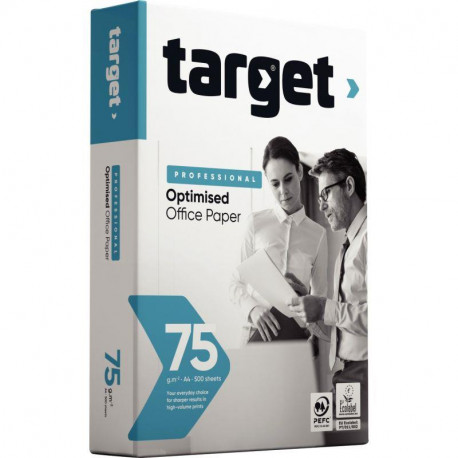 PAPIER **R500F**TARGET PROFESSIONNAL BLANC CIE161 75GECOLABLE/PEFC