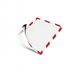 SACHET DE 5CADRE D’AFFICHAGE MAGNETIC SECURITY - BLANC/ROUGE