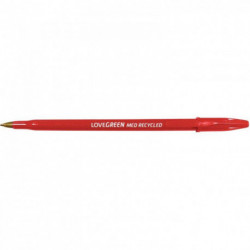 STYLO BILLE LOVEGREEN  POINTE MOYENNE ROUGE