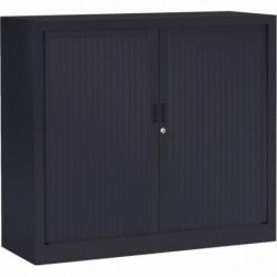 ARMOIRE À RIDEAUX BASSE 2 TABLETTES H100CM GENERIC+ ANTHRACITE