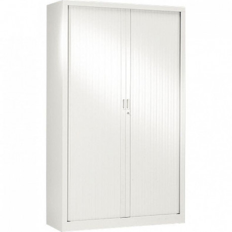 ARMOIRE À RIDEAUX HAUTE 4 TABLETTES H198CM GENERIC+ BLANC