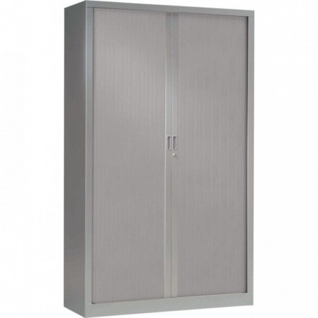 ARMOIRE À RIDEAUX HAUTE 4 TABLETTES H198CM GENERIC+ ALUMINIUM