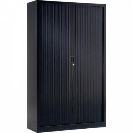 ARMOIRE À RIDEAUX HAUTE 4 TABLETTES H198CM GENERIC+ ANTHRACITE