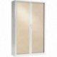 ARMOIRE À RIDEAUX HAUTE 4 TABLETTES H198CM GENERIC+ BLANC ET ERABLE