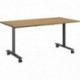 TABLE DE RÉUNION MOBILE RABATTABLE L160CM CONNEXION PLATEAU CHÊNE DU BOCAGE/PIÈTEMENT ANTHRACITE