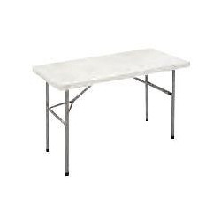 TABLE PLIANTE EN POLYPROPYLÈNE L122 CM P61 CM GRIS