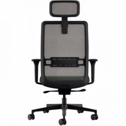 FAUTEUIL VOLT FAB.FR STRUCTURE NOIRE GR CONFORT POMPE LOMBAIRE TETIERE  ACCOUDOIRS 3D DOS ET ASSISE TAPISSES CYPRES 110KG