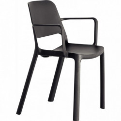 FAUTEUIL ELEMENS  prolypropylène NOIR GAR. 2 ANS 110KG