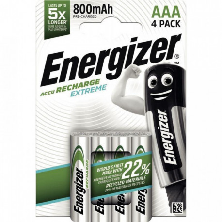 BLISTER 4 ACCU ENERGIZER AAA 800 MAH