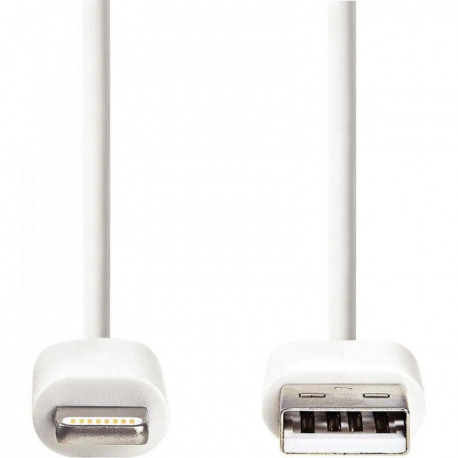 CORDON USB TYPE A VERS TYPE LIGHTNING 2M BLANC