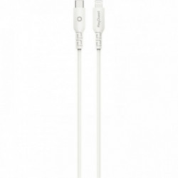 CORDON USB TYPE C VERS LIGHTNING 1.2M BLANC