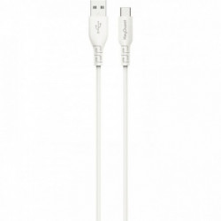 CORDON USB TYPE A VERS TYPE C 1.2M BLANC