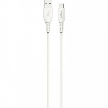CORDON USB TYPE A VERS TYPE C 1.2M BLANC