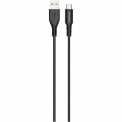 CORDON USB TYPE A VERS TYPE C 1.2M NOIR