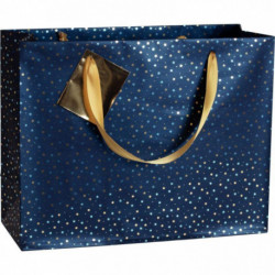 PAQUET DE 5 SACS CADEAUX 32X13X24,5CM NUIT BLEUTÉE