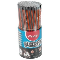 POT 72 CRAYONS GRAPHITE BLACK PEPS