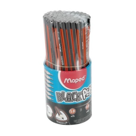 POT 72 CRAYONS GRAPHITE BLACK PEPS