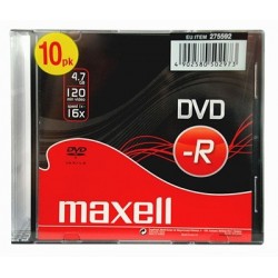 DVDR 16x 4.7 Boitier 5mm Slim Pack de 10