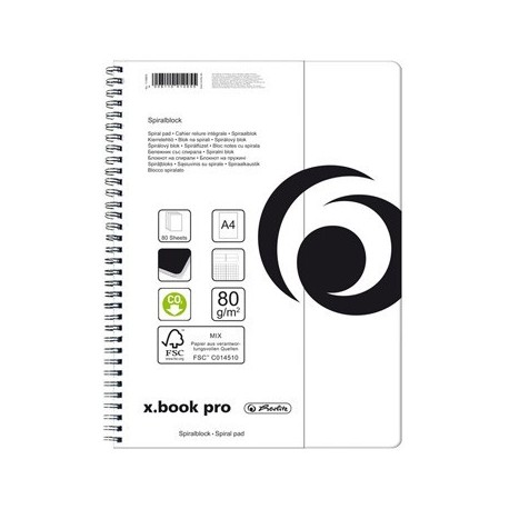 CAHIER A4 PURE STYLE 5x5 80G 160 PAGES BLANC