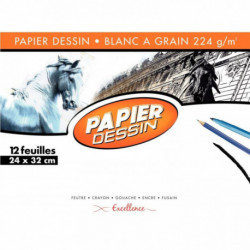 papiers a dessin scolaire blanc